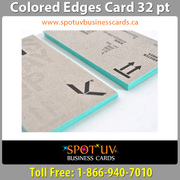 Colored Edge Business Cards By Spot UV