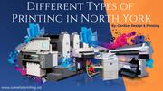 Different Types of Printing Services in North York